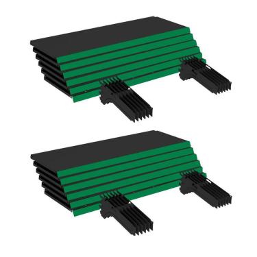 Imagem de Kit 12 Bandejas Gondola Ponta FIT 40 Preto 12X 30x78 Pe Verd