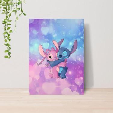 Imagem de Quadro Lilo e Stitch Infantil A4  Placa MDF 20 - Lomi Art