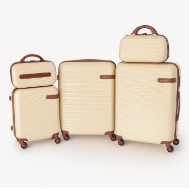 Imagem de Conjunto Mala De Viagem Em Abs E 2 Frasqueiras Kit Malas Pequena De Bordo Media Grande...