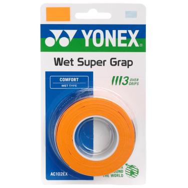 Imagem de Overgrip Yonex Super Grap com 3 Unidades Laranja