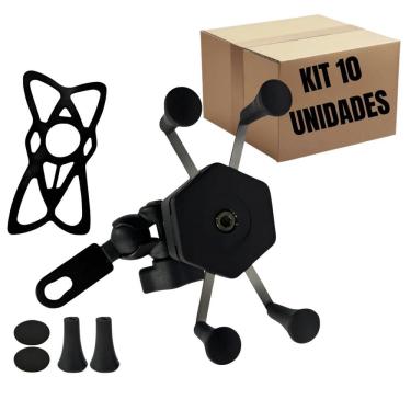 Imagem de Kit 10 Suporte Garra Gps Porta Celular Motocicleta Universal