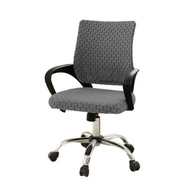 Imagem de Lzyjckh Capas para Cadeiras de Escritório e Computador Capas Elásticas Universais para Cadeiras Giratórias para Escritório e Casa,Gray