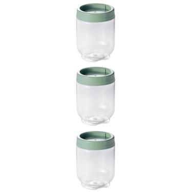 Imagem de Conjunto de Potes de Plástico Porta Condimentos Multiuso com Sistema Gire e Trave, 550ml, Verde Sálvia, Cinza Claro e Chumbo, 3 Unidades (Verde Sálvia)
