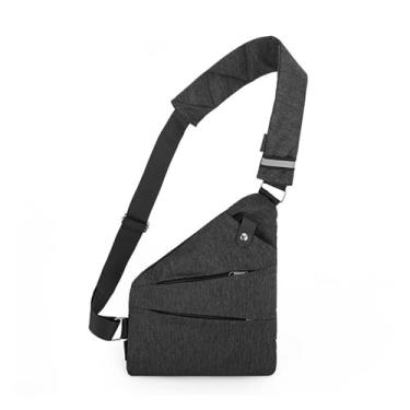 Imagem de Mochila de ombro nova bolsa tiracolo ajustável portátil para viagem ao ar livre para esportes, bolsa de trabalho para homens, Cinza escuro 1, Medium, Cinza escuro 1