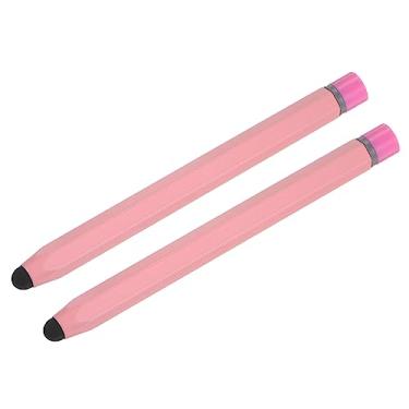 Imagem de 2 canetas Stylus para telas sensíveis ao toque, hexágono, caneta Stylus Stylus capacitiva universal para todos os dispositivos com tela sensível ao toque, 12 cm, rosa