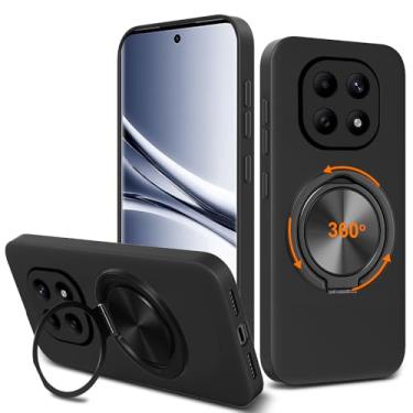 Imagem de Nijiadi Capa de telefone compatível com Xiaomi Redmi Note 15 5G, suporte de anel giratório de 360° com suporte/suporte de silicone TPU Silm Fit capa protetora à prova de choque para Redmi Note 15 5G