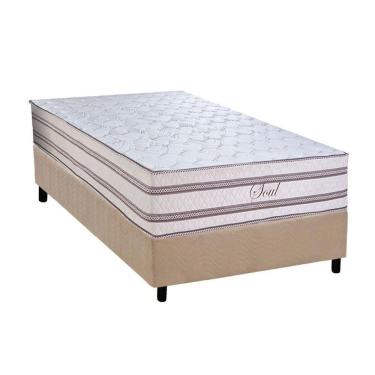 Imagem de Conjunto Box Solteiro: Colchão Molas Paropas Ensacadas Soul + Base Crc Suede Clean (88x188)