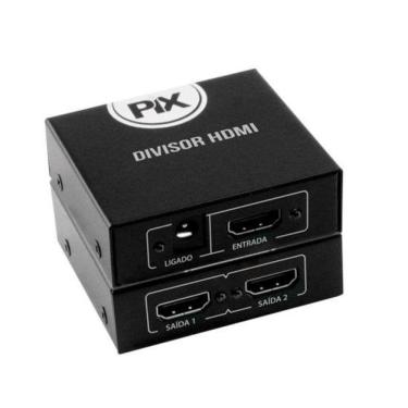Imagem de Splitter Hdmi 1.3 1 Entrada X 2 Saídas Preto Pix
