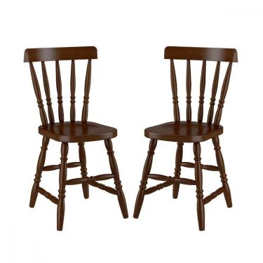 Imagem de Conjunto 2 Cadeiras Madeira Eucalipto Castanho Piratini