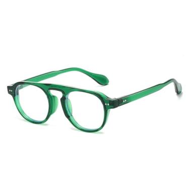 Imagem de Óculos de Sol Rivets Feminino UV400 Masculino com Lentes Transparentes e Armação para Esportes ao Ar Livre, Corrida e Ciclismo, Verde transparente