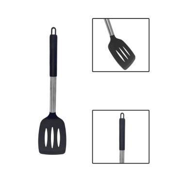 Imagem de Espátula Silicone Inox Preto Linha Facile