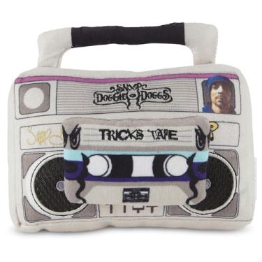 Imagem de Brinquedo de pelúcia Snoop Doggie Dogs Squeaky Dog – Brinquedo de mastigar interativo de pelúcia macia para cães e filhotes pequenos e médios, mastigadores suaves, estimulantes, antitédio – Boombox e