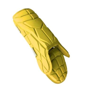 Imagem de Deevoka Protetores de pernas para batedor de beisebol, protetores de pés para adultos, equipamentos de proteção multifuncional, proteção esportiva para, Amarelo