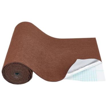 Imagem de BENECREAT Tapete arranhador para gatos de 39 x 39 cm, tapete autoadesivo, protetor de móveis para prateleiras de parede, poste para arranhões, protetor de móveis de sofá DIY (marrom coco)