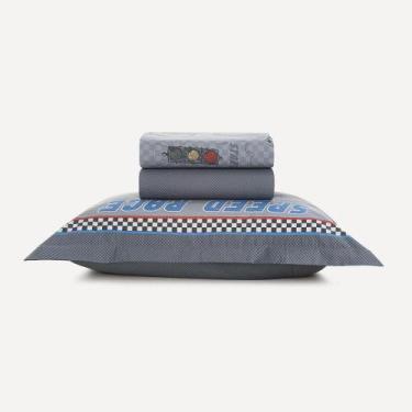 Imagem de Jogo de cama Infantil Solteiro Algodão Corrida Karsten, U