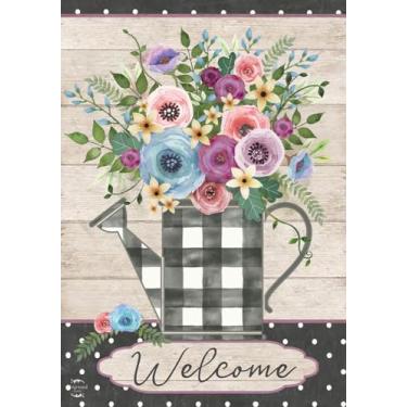 Imagem de Regador Buffalo Check Bandeira de jardim primavera 31,7 cm x 45,7 cm Briarwood Lane