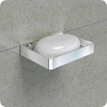 Imagem de Suporte Porta Sabonete Para Banheiro de Parede Cromado Plus - HomeFull