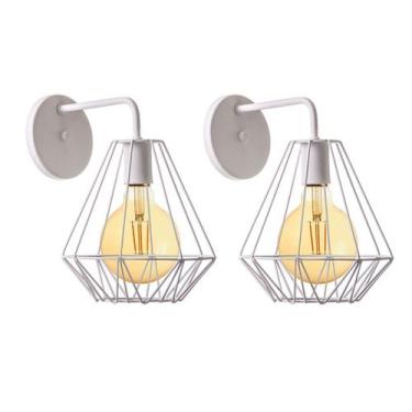 Imagem de Kit 2 Arandelas Interno Aramado Cristal 24cm Decorações - IDEALLUME, B