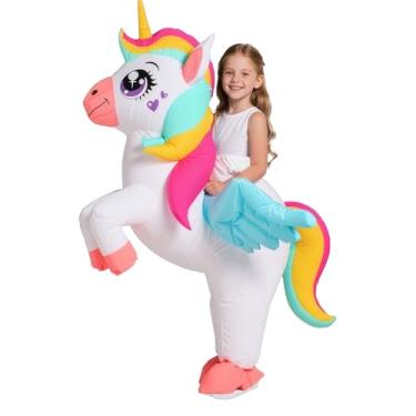 Imagem de Fantasia inflável de pônei – Roupa inflável estilo My Pony para Dia das Bruxas, Cosplay e Jogos de Vestir, Branca Tamanho G GG