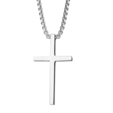 Imagem de Colar Corrente Aço Inox Crucifixo Prateado Future Long