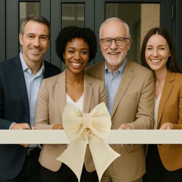Imagem de Faixa Decorativa para Inauguração com Laço, Off White, 2 Metros, Fita para Decoração