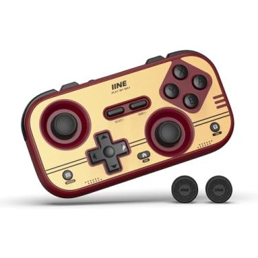 Imagem de IINE Retro Pocket Game Controller, Wireless Gamepad for Switch/Steam Deck/PC/iOS/Android | Mini Portable Controller with Hall Joystick, 1000Hz Response Rate, Customizable Buttons, 600mAh Battery