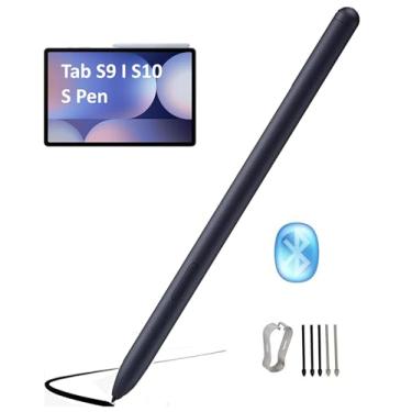 Imagem de Tab S9 | Caneta Tab S10 S [com Bluetooth] Substituição para Samsung Galaxy Tab S9, S9+, S9 Ultra, S10+, S10 Ultra Stylus Pen Air Command Controle sem toque com 5 pontas/pontas (preto)