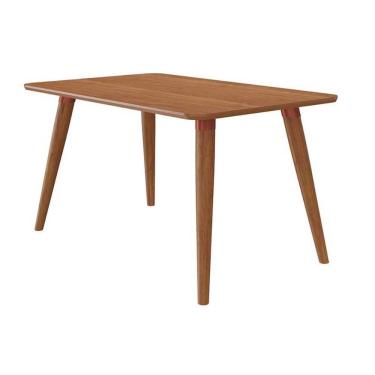 Imagem de Mesa Multiuso Cozinha Adele C- Tampo Madeirado 130x80cm Carvalho-cinamomo - Cimol