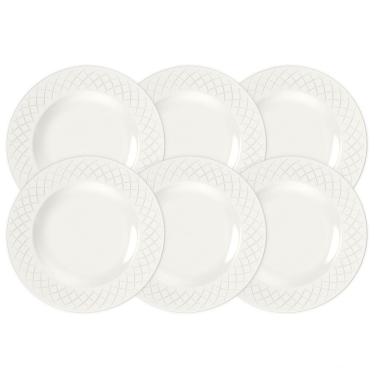 Imagem de Kit Prato Raso Tramontina Ingrid Em Porcelana Decorada 27 Cm 06 Peças Tramontina