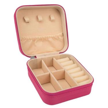 Imagem de Estojo Porta Joias Pequeno com Zíper - B-Max, Rosa Pink