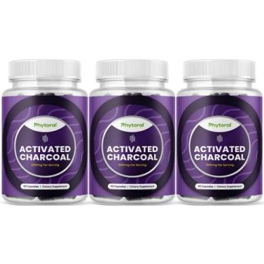 Imagem de Cápsulas de carvão ativado Phytoral 1200 mg 90 unidades, pacote com 3