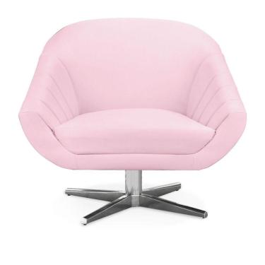 Imagem de Poltrona Giovana Suede Rosa Bebê