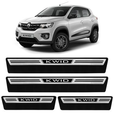 Imagem de Jogo de Soleira Premium Kwid 2018 a 2026 Escovada 4 Portas
