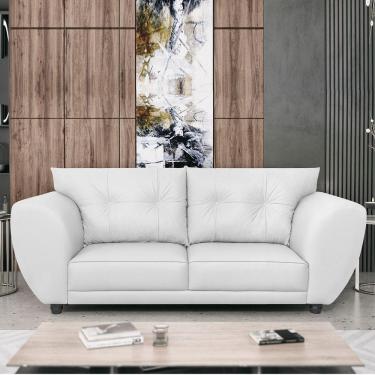 Imagem de Sofá 2 Lugares Tulipa Sintético - Amarena Móveis Branco
