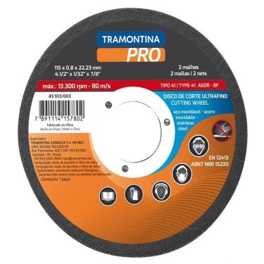 Imagem de Disco De Corte Ultrafino Para Aço Inox 4.1-2" Tramontina Pro Tramontina