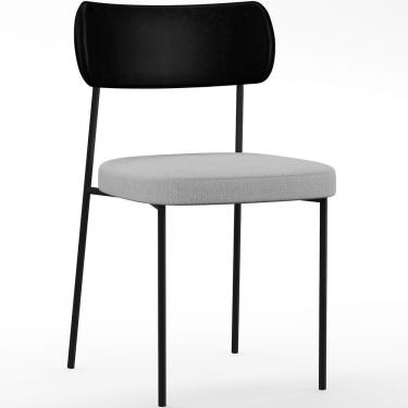 Imagem de Cadeira Para Sala De Jantar Melina L02 Preto Cinza