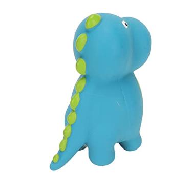 Imagem de Phefop Brinquedo de Cachorro Dinossauro de Desenho Animado Estridente, Material de Látex Premium, Cuidados Bucais, Brincadeiras Envolventes para Cães (Espinossauro Ciano)