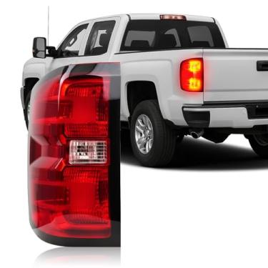 Imagem de Aritoxy Conjunto de luz traseira adequado para Chevy Silverado 2016 2017 2018 2019 1500 HD GMC Sierra 3500 HD Lâmpadas de freio do lado esquerdo do motorista, lanterna traseira com lâmpadas e chicote