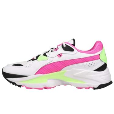 Imagem de PUMA Tênis feminino Orkid Neon com cadarço casual - rosa, branco, Rosa, branco., 9.5