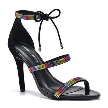 Imagem de SANDALIA SALTO FINO 22-16102-01 VIA MARTE (42) - PRETO