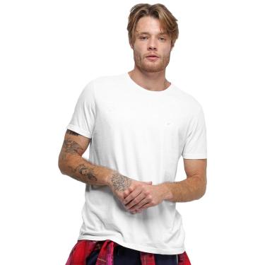 Imagem de Camiseta Ellus Masculina Cotton Fine Classic Logo Branca-Masculino