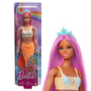 Imagem de Barbie Sereia Cabelo Colorido HRR05 - Mattel