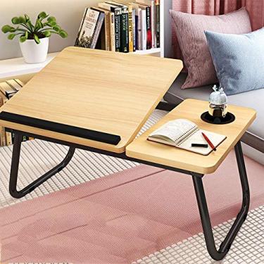 Imagem de Suporte para laptop, bandeja de cama portátil para laptop, mesa de sentar ajustável em altura, mesa de cama dobrável, leitura no sofá, 2 ()