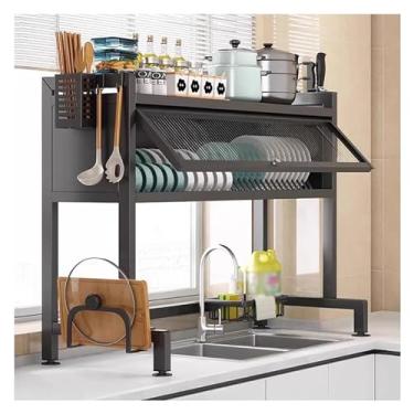 Imagem de BSNANCA 3 camadas sobre a pia com suporte de tábua de corte, suporte de utensílios, suportes de talheres escorredor prateleira para armazenamento de cozinha, organizador de balcão de aço inoxidável