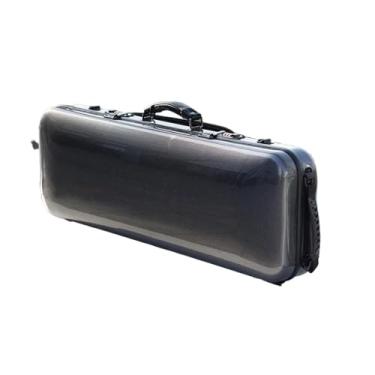 Imagem de Estojo Para Violino Tamanho 4/4, Multicores Disponíveis, Fibra De Carbono Híbrida Retangular Com Bolsa De Música Com Bloqueio De Código Estojo para instrumento de violino(Black Dots)