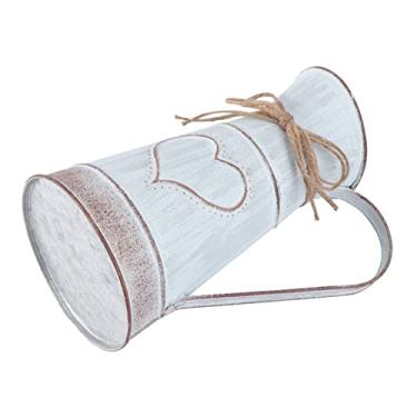 Imagem de Vaso de flores em forma de coração para buquês suporte de arranjo floral rústico decoração de mesa central para casamento em casa e vaso floral vintage inspirado