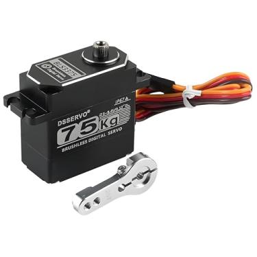 Imagem de BLS3375 75kg Metal Gear Digital Servo Brushless Motor 4.8-8.4V RC Servo All Aluminum Case Waterproof IP67 with 25T Metal Servo Arm for RC Car Robot