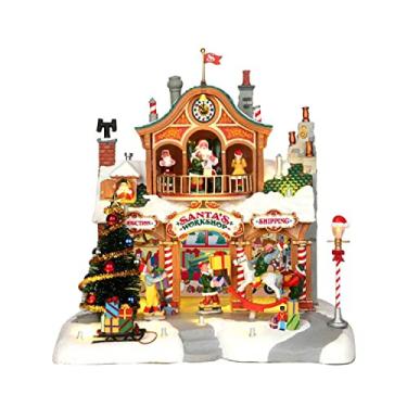Imagem de Lemax 35558 SANTA'S WORKSHOP Edifício Iluminado Animated Christmas Village S Balança