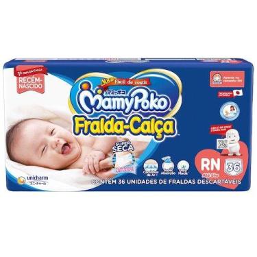 Imagem de KIT 2 FRALDA CALÇA MAMYPOKO SUPER SECA RN 36 un