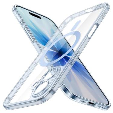 Imagem de JETech Capa Magnética Fina para iPhone 17 6,3 Polegadas Compatível com MagSafe, Proteção Total da Lente da Câmera, Case Protetora Minimalista Transparente Leve Ultrafina (Azul-névoa)